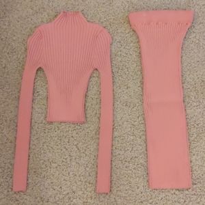 Small, Coral, Forever 21 Two Piece Top and Skirt